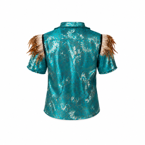 Fly High - Brocade Button-Up Shirt