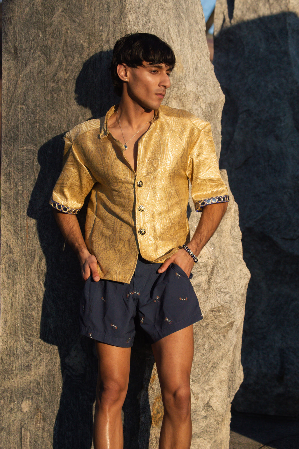 Seen - Brocade Button-Up Shirt
