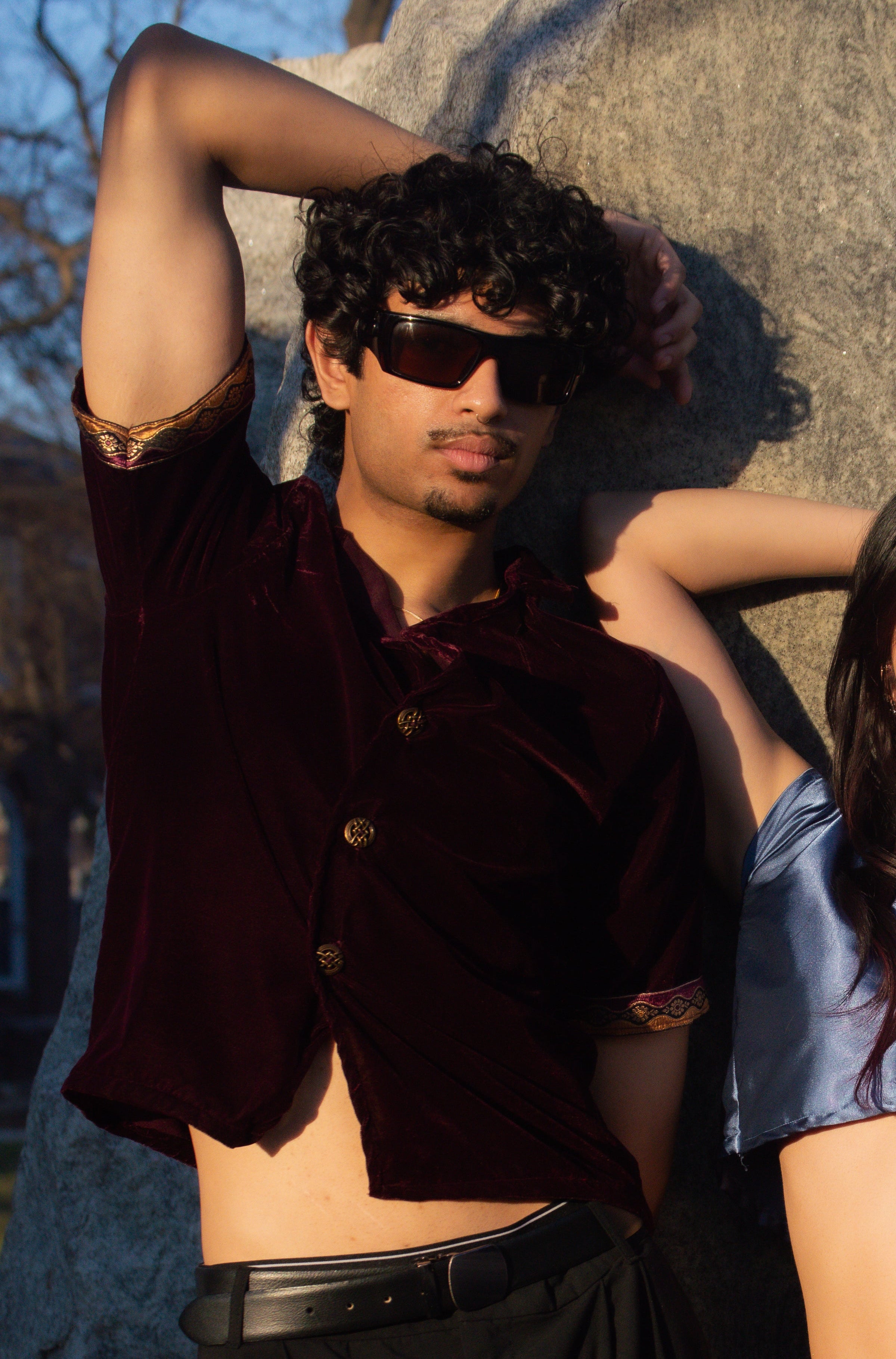 Blood of Moeed - Velvet Button-Up Shirt