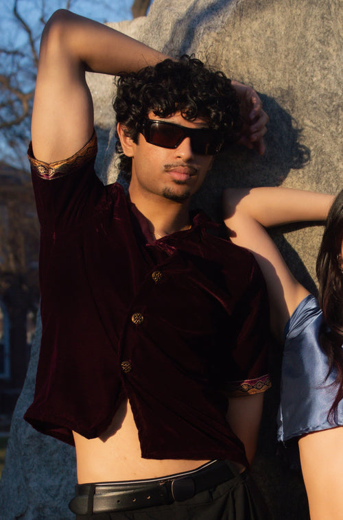 Blood of Moeed - Velvet Button-Up Shirt