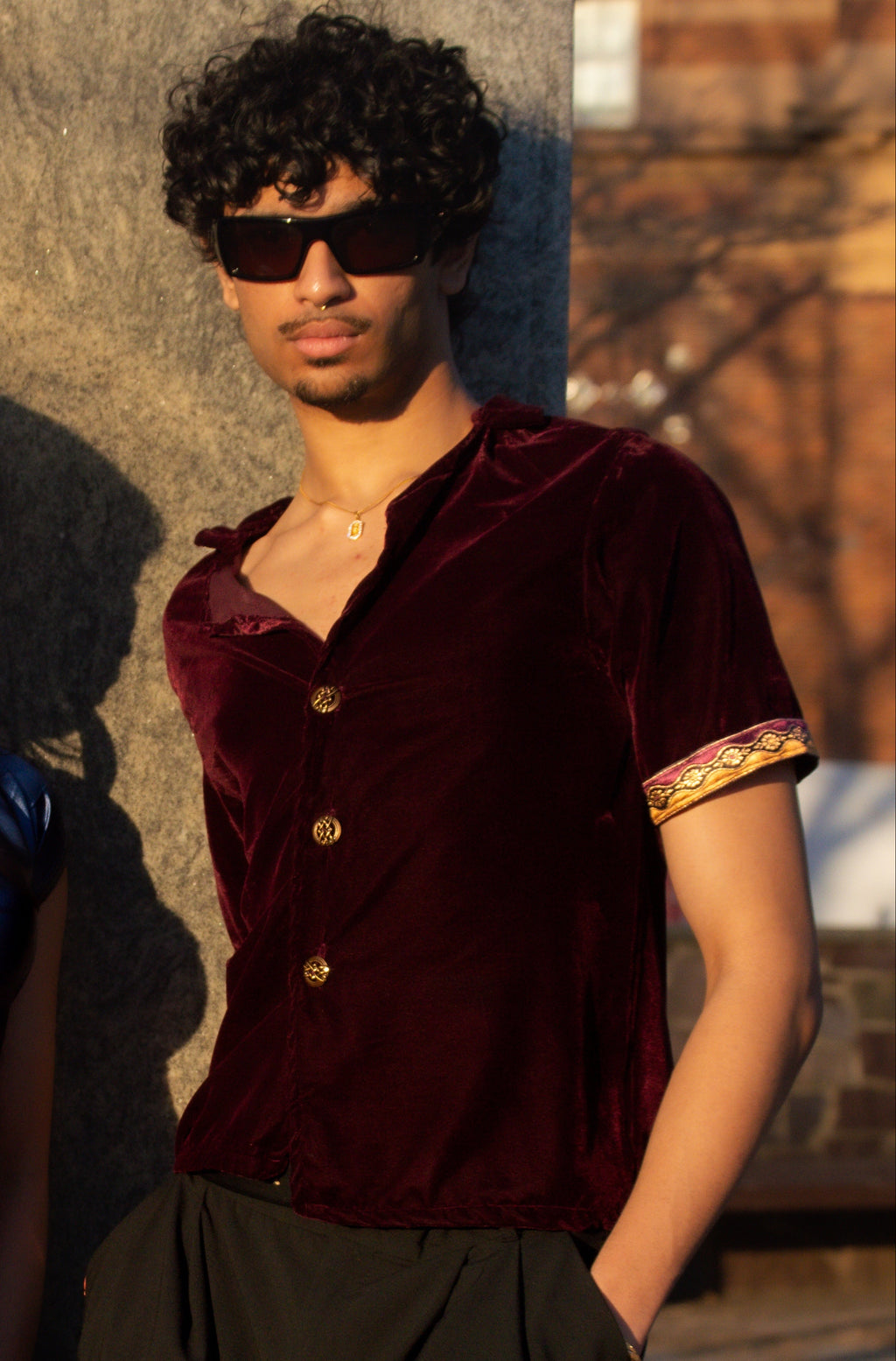 Blood of Moeed - Velvet Button-Up Shirt