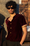 Blood of Moeed - Velvet Button-Up Shirt