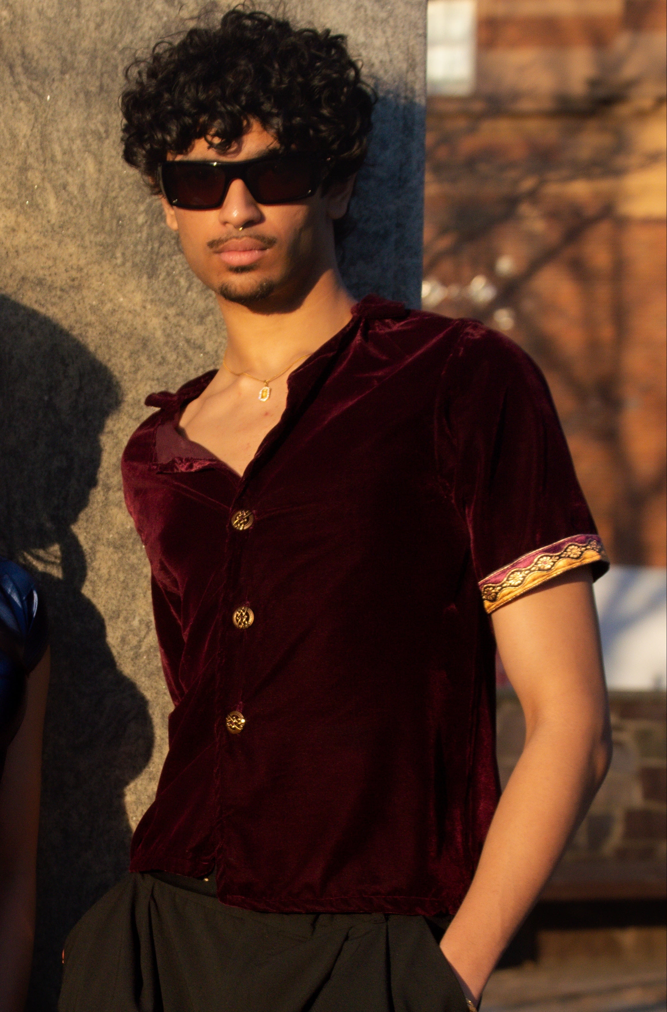 Blood of Moeed - Velvet Button-Up Shirt
