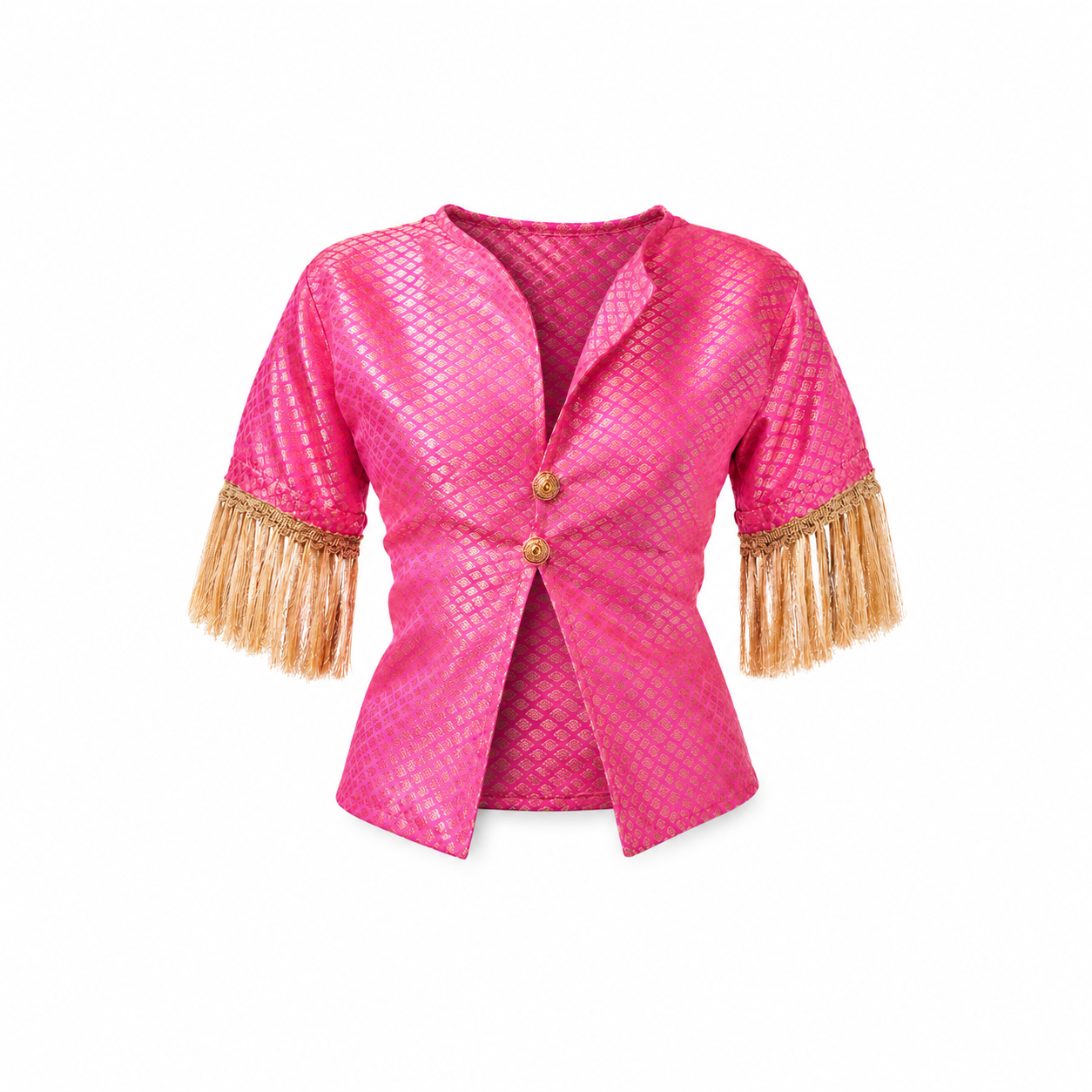 Empress of Love - Draped Brocade Shirt