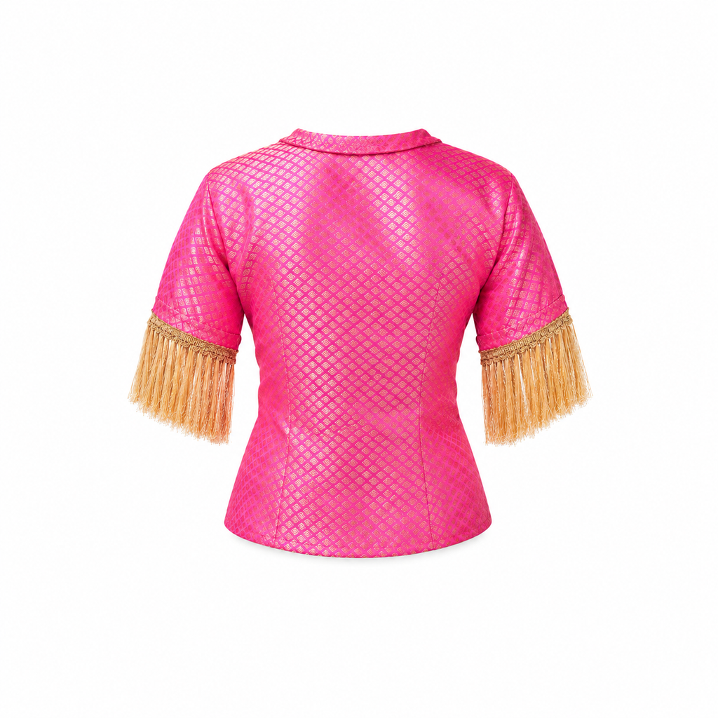 Empress of Love - Draped Brocade Shirt