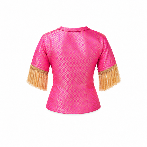 Empress of Love - Draped Brocade Shirt