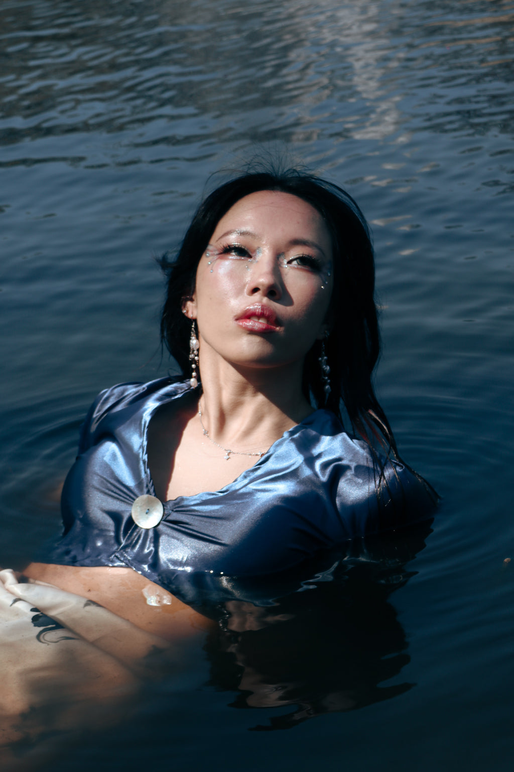 Sea Butterfly - Silk Charmeuse Top