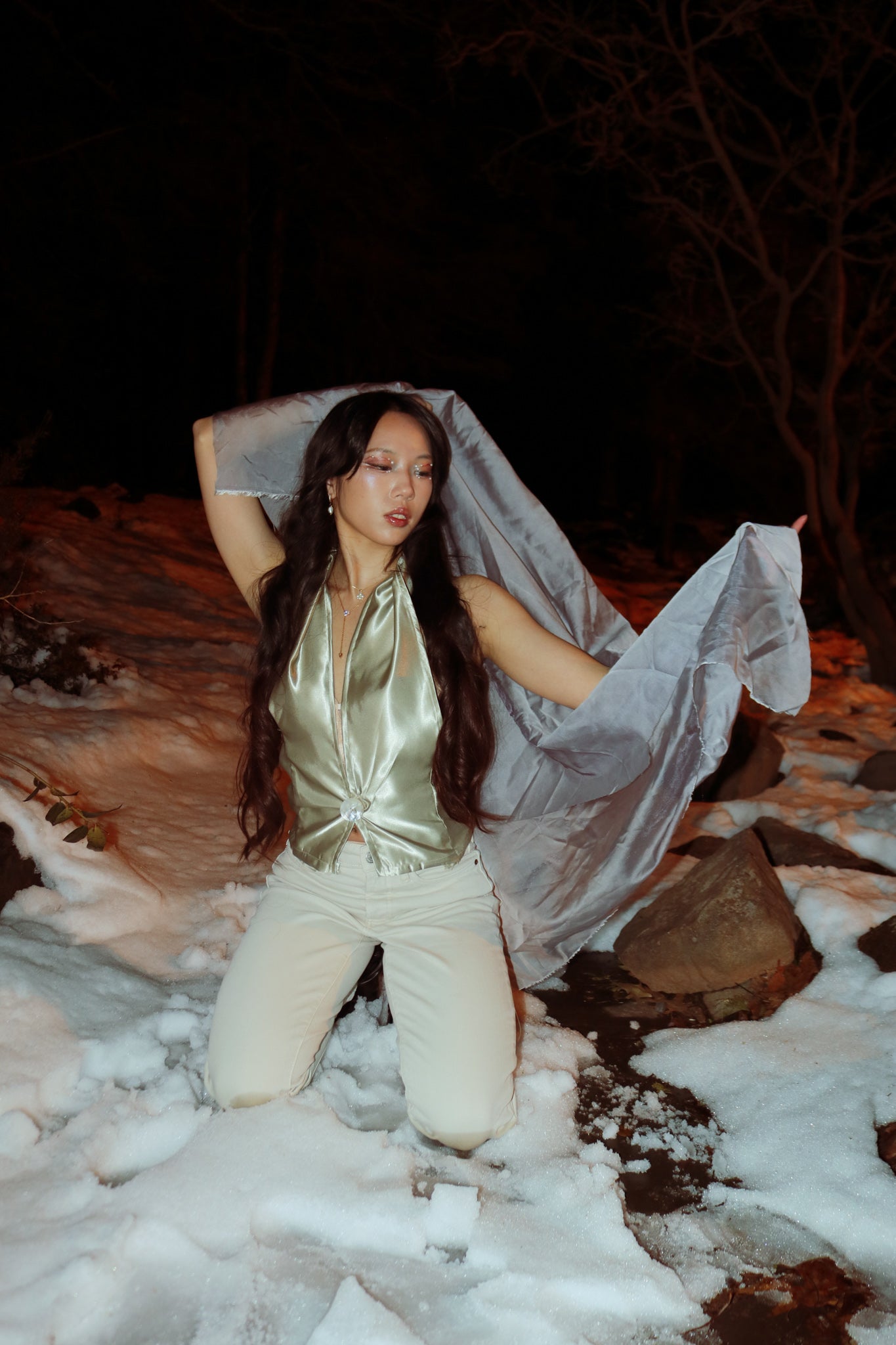 The Ocean's Treasure - Satin Top