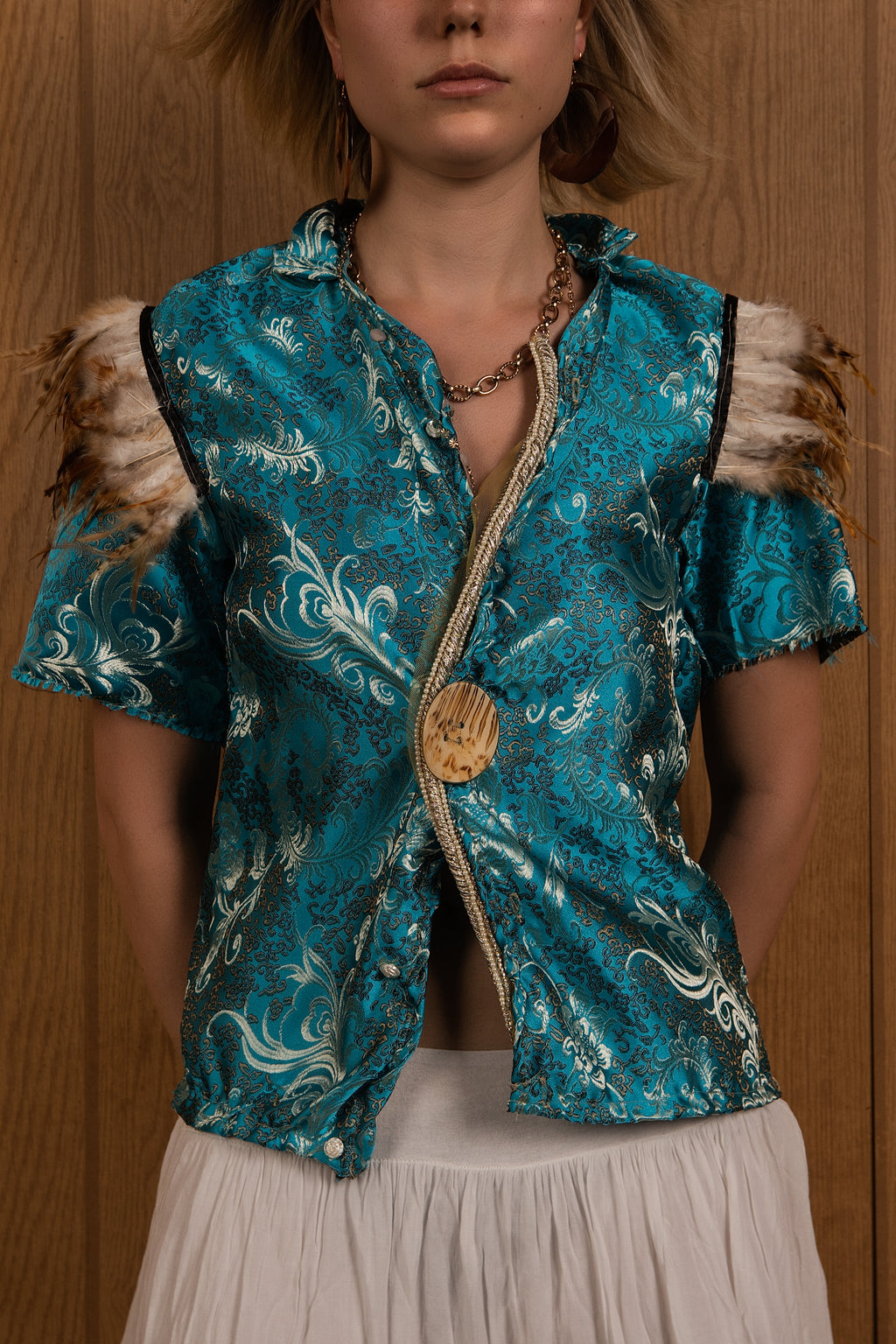 Fly High - Brocade Button-Up Shirt