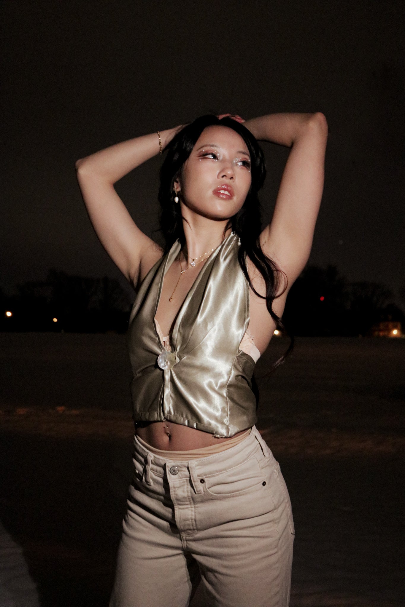 The Ocean's Treasure - Satin Top